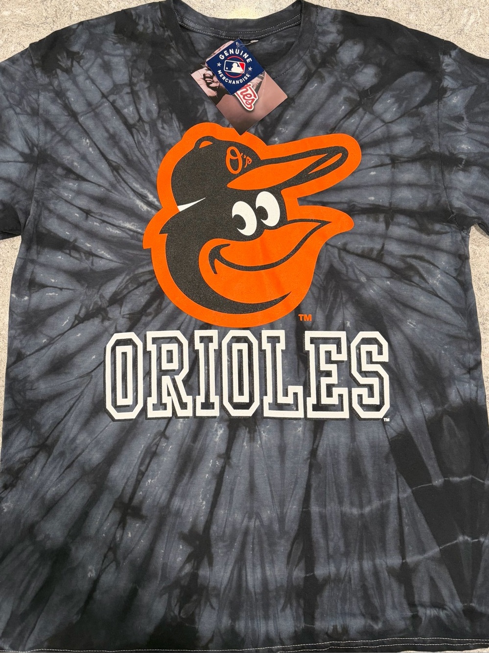 Baltimore Orioles Stitches Black Tie-Dye MLB NWT-Large